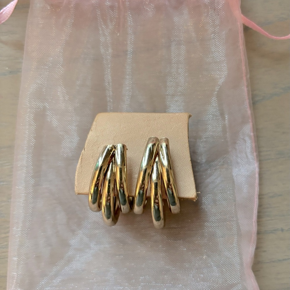 3 Hoop Earrings- Like New